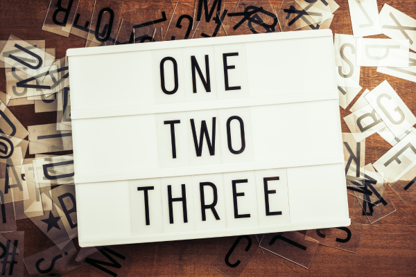  Introduction to the Rule of Three CANVA 1-2-3 light board