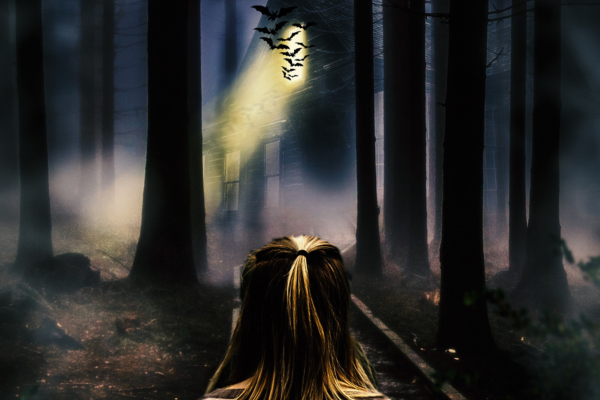 Writing a Successful Plot A Wandering Journey CANVA kid at haunted house