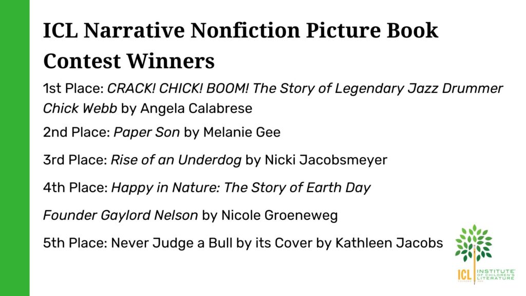 ICL Narrative Nonfiction Picture Book Contest Winners