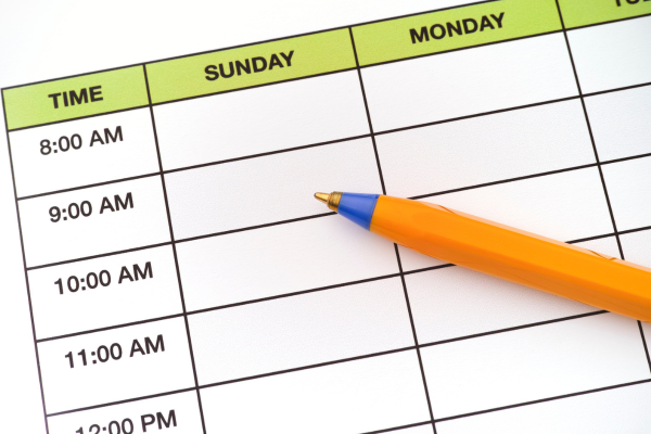 Make Time to Write CANVA Blank Scheduling