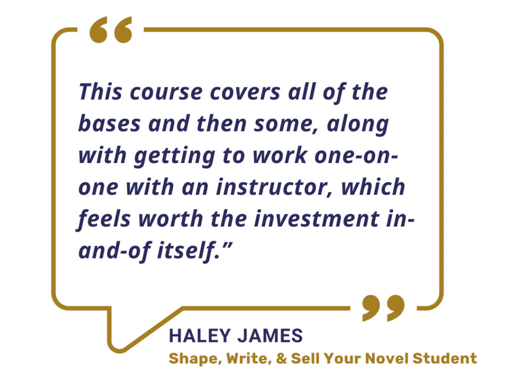 How to write a novel with Shape, Write, and Sell Your Novel course with a writing mentor